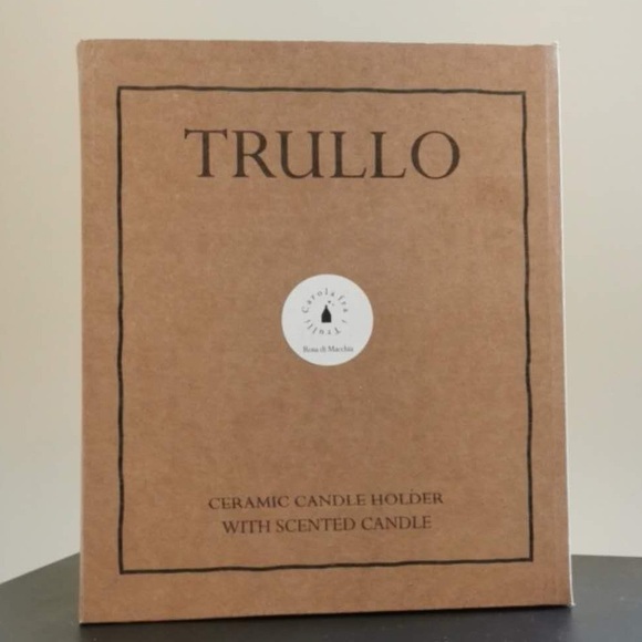 Trullo Ceramic Candle Holder Jar and Scented Candle Set New in box Made In Italy - Picture 6 of 7